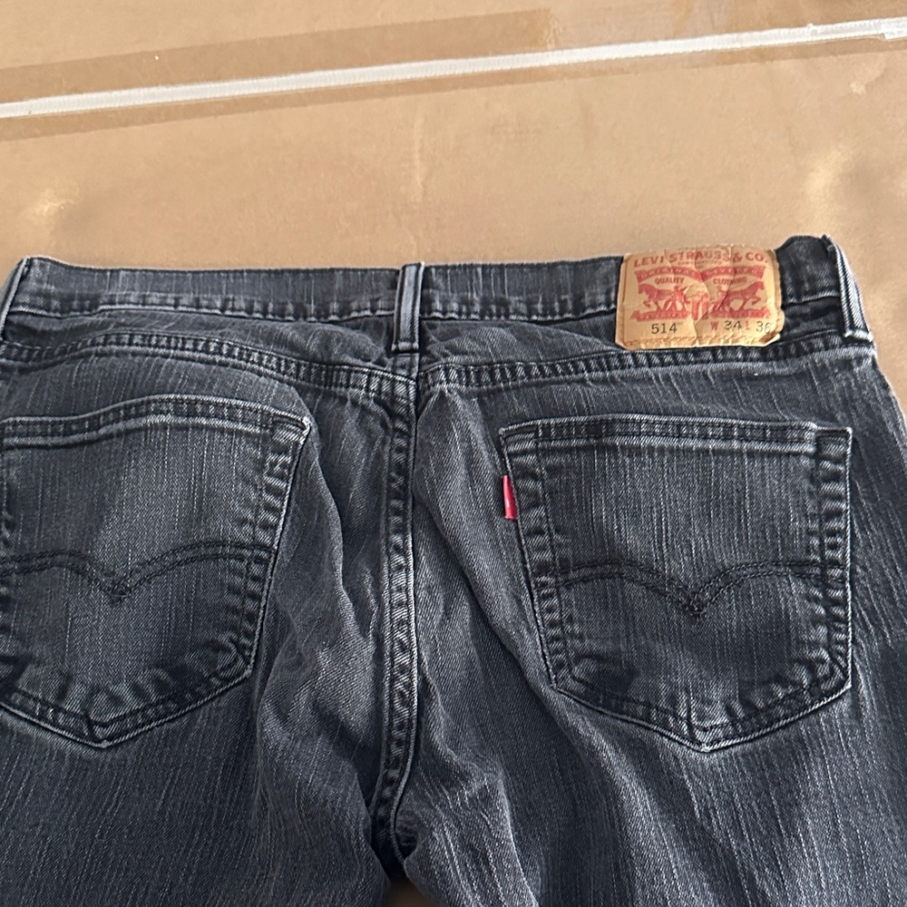 Levi's Men’s Straight Jeans - Faded Black Denim